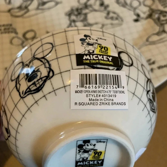 Disney Mickey Mouse Sketch Plate & Bowl - Picture 5 of 5